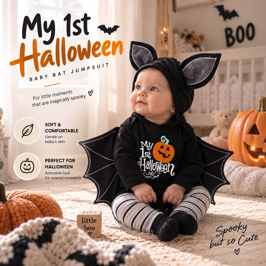Baby Halloween Bat Costume By Difero