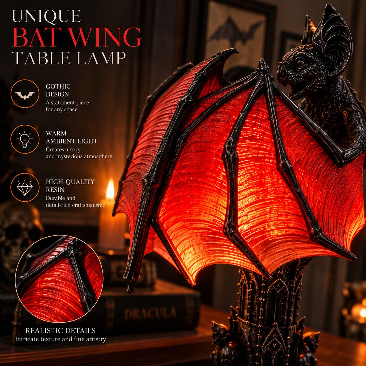 Bat Halloween Lamp By Difero