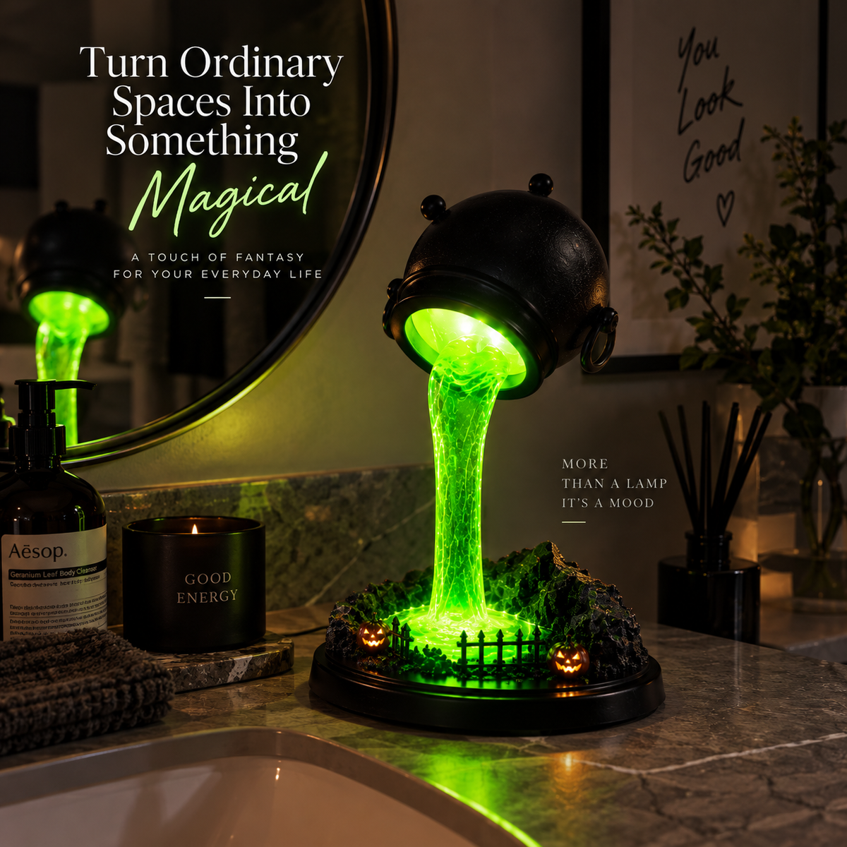 Witch Cauldron Lamp By Difero