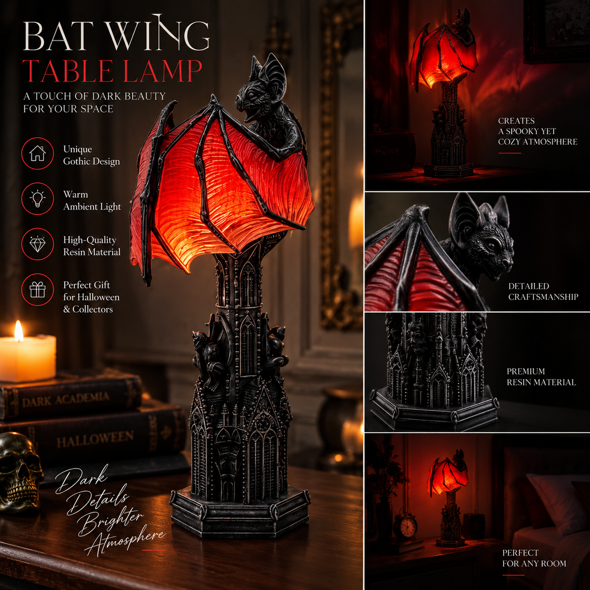 Bat Halloween Lamp By Difero