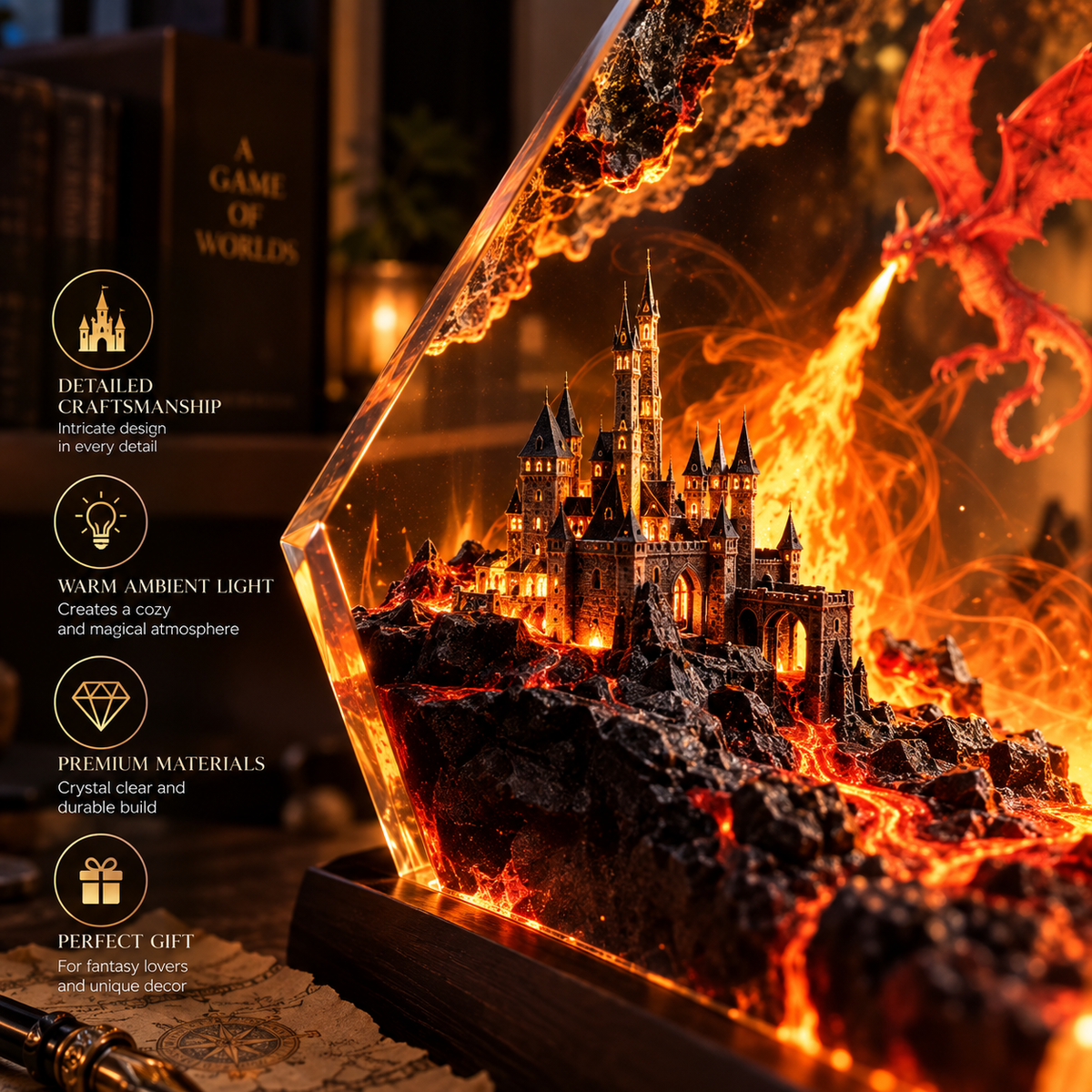 Fire Dragon Halloween Lamp By Difero